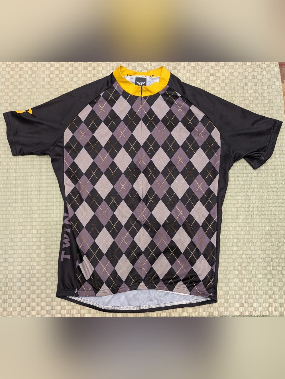Twin Six Argyle Print Cycling Jersey Men's Size XL Made in USA